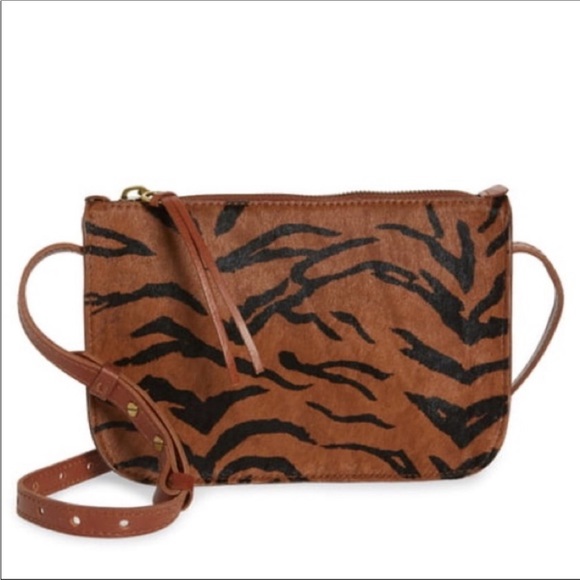 Madewell ~ Crossbody Leather Bag ~ Zebra Print Calf Hair ~ Brand New! - Picture 13 of 17